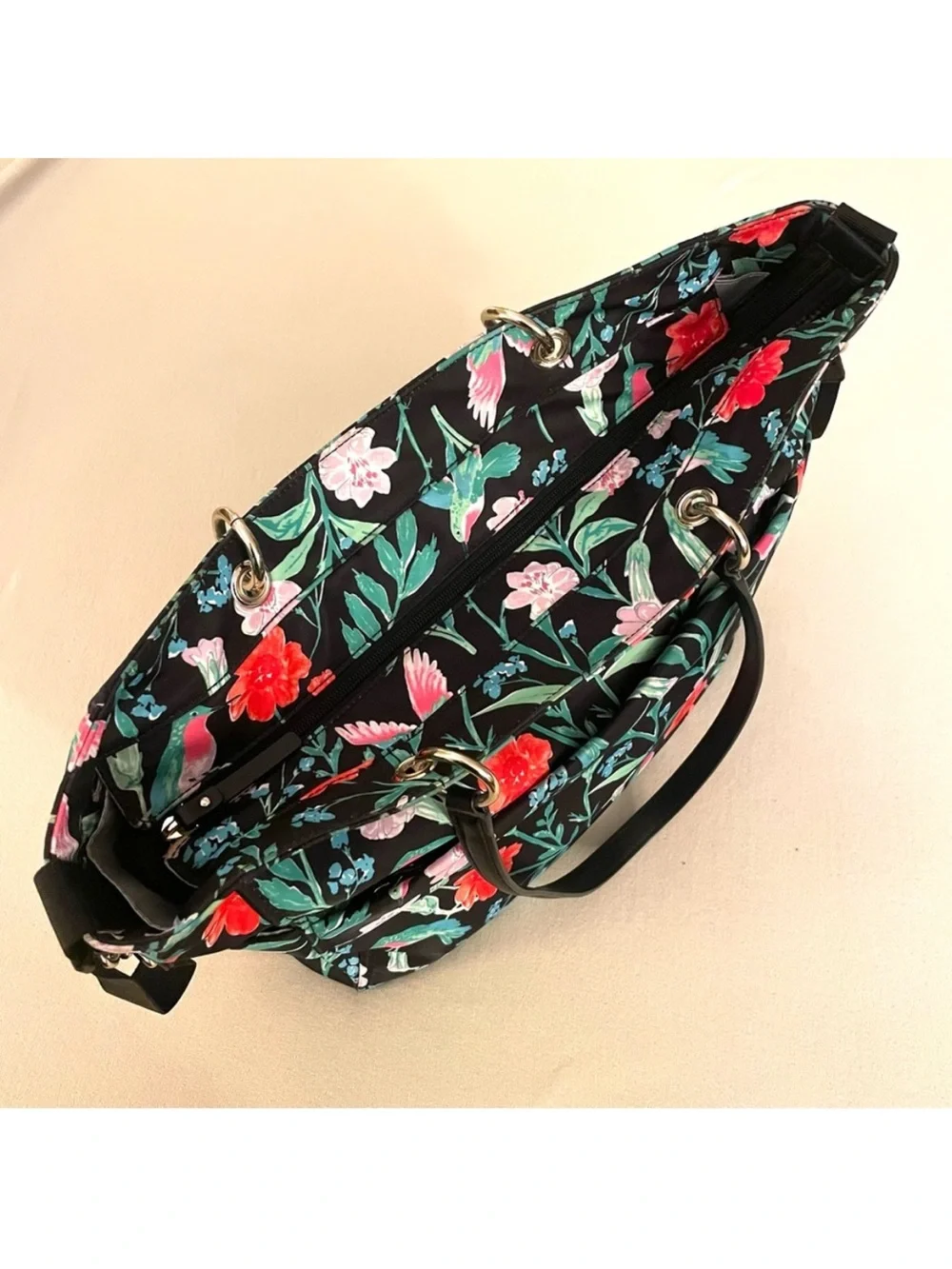 Kate Spade Watson Lane Pauline Hummingbird Floral Diaper Bag with Changing Pad